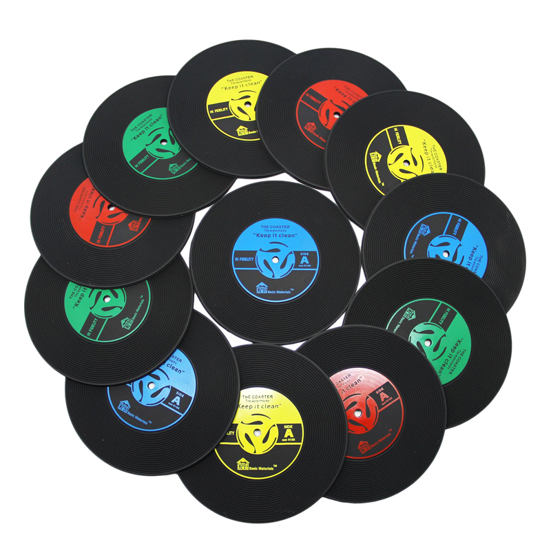 1pc retro vinyl dalbane cd kopp matte krus dalbane placemat tallerken drikke dalbaner kopp pute bordmatter hjem dekor bord tilbehør