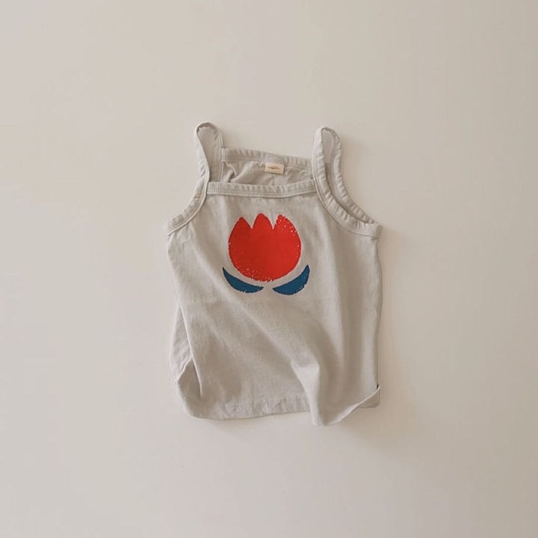 Été Bébé Enfant En Bas Âge Fille Dessin Animé Photos Coton Sans Manches Sling T-shirt Enfant Filles Décontracté Mince Enfants Vêtements: Floret / 3T