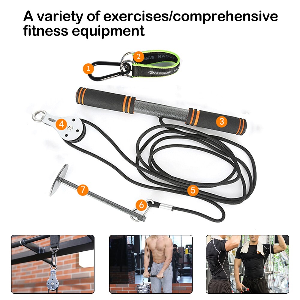 Mænd arm styrke udstyr fitness udstyr high pull stang jack stang pulley håndvægt sportsudstyr