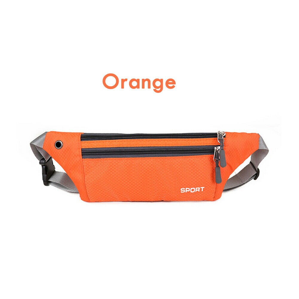 Sport midjeväska herr universell fanny pack portabel avslappnad multifunktions heuptas handväska: Orange