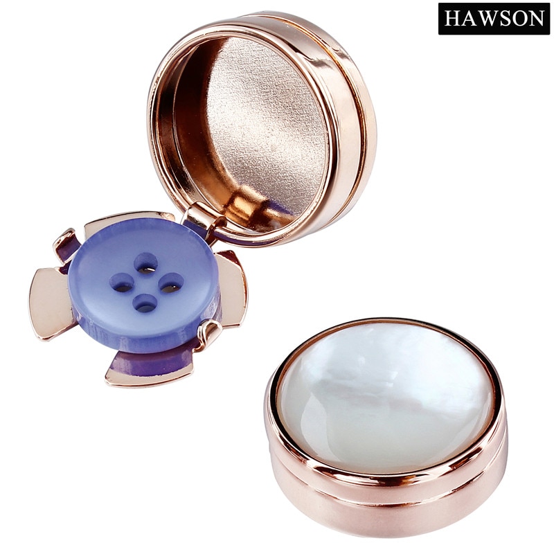 HAWSON Rose Goud Kleur Knop Cover Moeder Parel Cover Knop voor Heren Kleding Accessoire