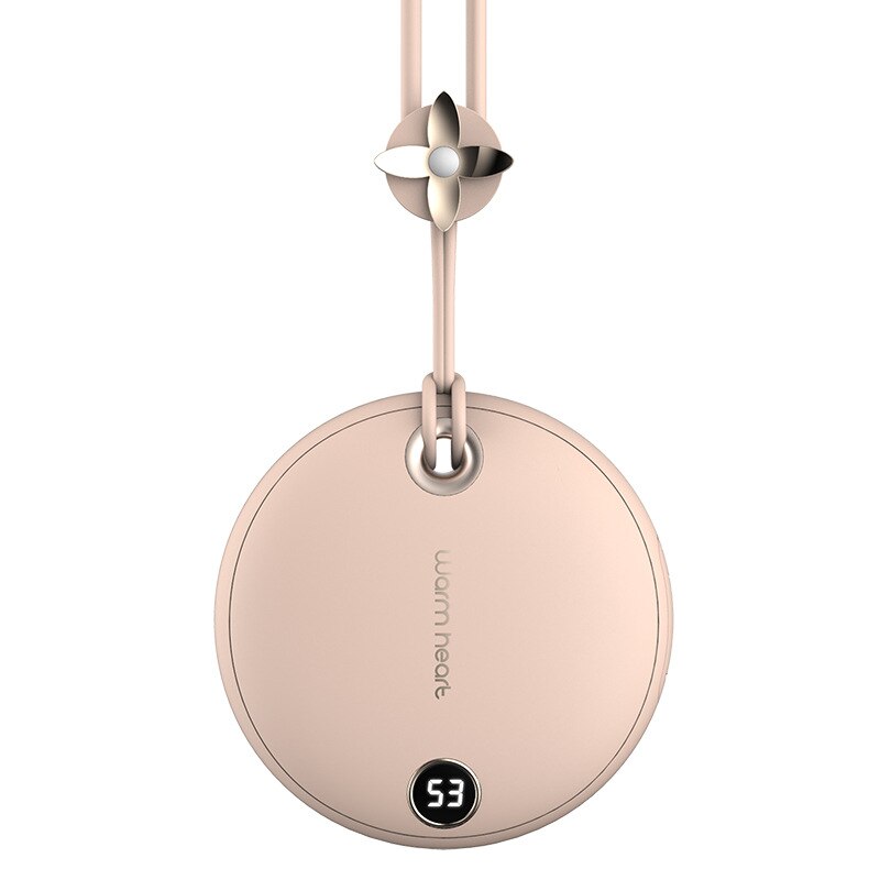 Mini USB main chauffe batterie externe 5000mAh Rechargeable électrique Portable poche appareil de chauffage pratique affichage de la température d'hiver: Pink