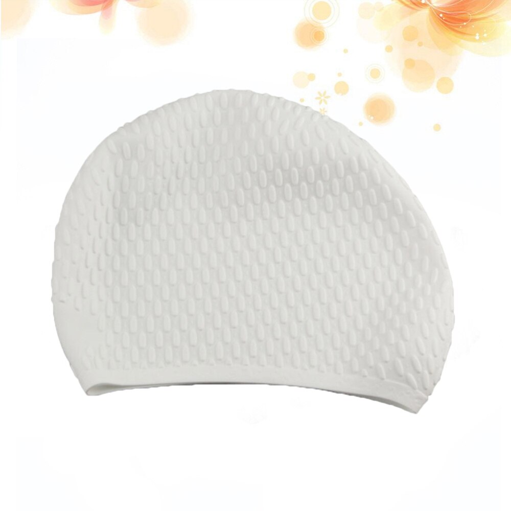 1pc Swimming Cap Durable Practical Useful Silicone Cap Long Hair Ear Protection Swim Caps Swim Pool Hat for Female Ladies