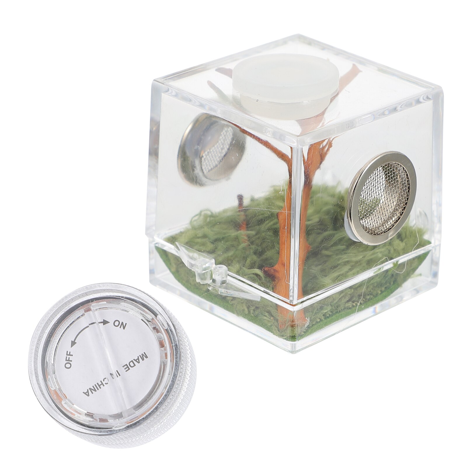 Spider Habitat Box Jumping Spider Breeding Case Spider Storage Box with Lamp Transparent Breeding Box for Spiders Small Insects