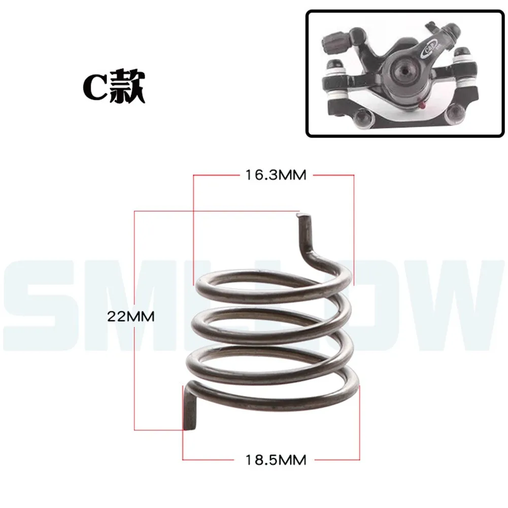 Resorte de freno de disco de bicicleta para BB5 BB7, pinzas mecánicas de acero, brazo de freno de disco mecánico, abrazadera de clip, piezas de resorte de retorno: Rojo