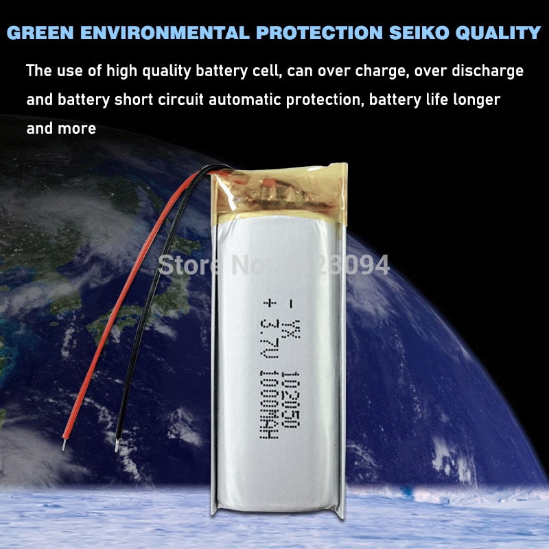 3,7 V Lipo zellen 102050 1000mah Lithium-Polymer Akku Für MP3 GPS Aufnahme stift LED licht Schönheit Instrument