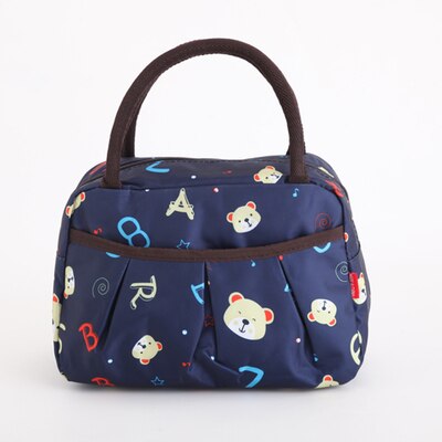 Bolsa de almuerzo con aislamiento portátil, bolsas de almuerzo térmicas para Picnic, Bolsos De Mujer, nevera, bolsa de almacenamiento Bento, bolsa térmica: C