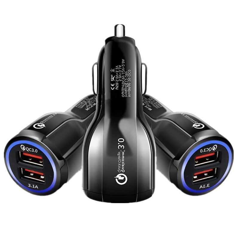 3.1A USB Auto Ladegerät Quick Charge QC 3,0 2 Port Dual USB Schnelle Ladekabel für Samsung Galaxy A10 M10 a30 A40 A50 A60 A70 M30