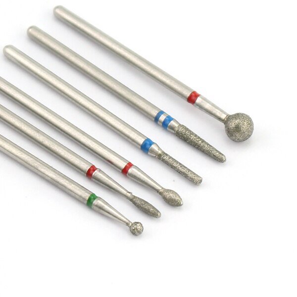 6pc Diamond Nail Drill Bit Set Rotary Electric Manicure Drills Milling Cutter for Pedicure Cuticle Clean Tool Nail Art Equipment: NO5