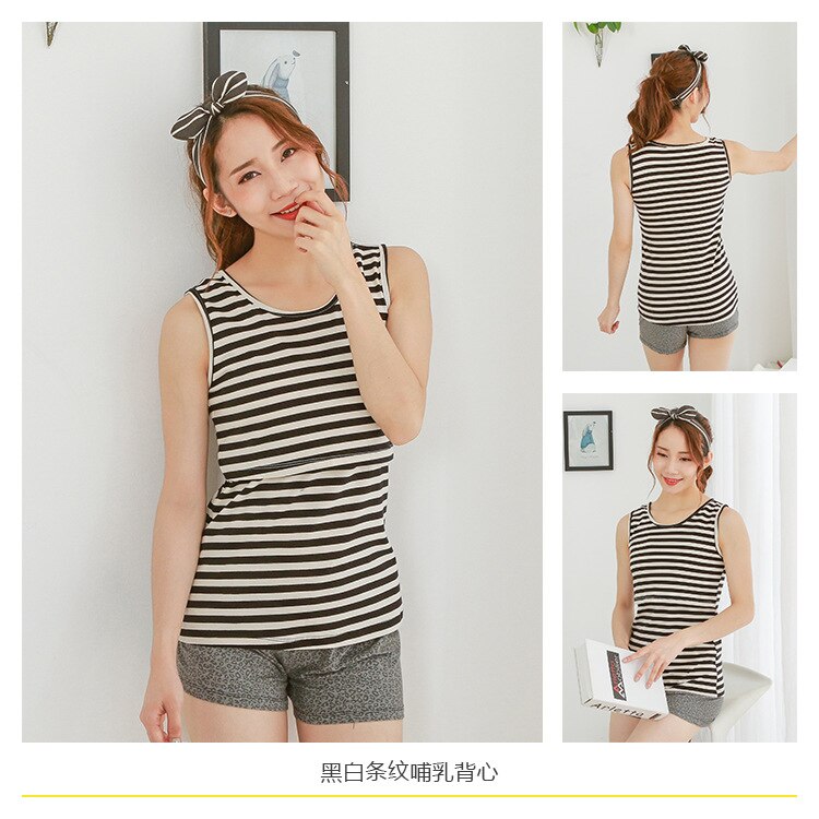 gestreift drucken Mutterschaft Kleider Frauen Oansatz Schwangere Pflege Kurzarm Sommer Kleid Ubrania Damskie Schwangerschaft Kleid: Braun / L