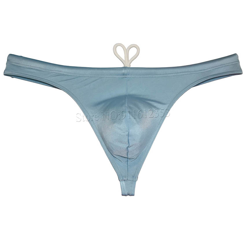 Herren Badeanzug Slips Bade bekleidung Surf Shorts verstellbare Tankini Kordel zug & Double Layer glänzenden Stoff