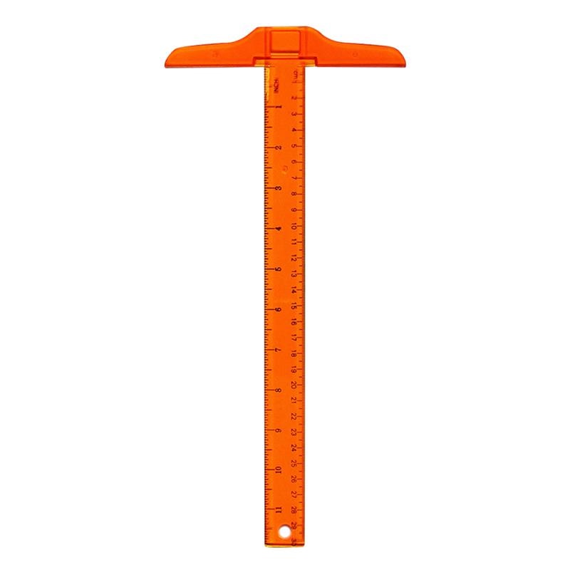 2 kpl 30cm t-neliön kaksipuolinen asteikko t-muotoinen viivain muovinen mittaustyökalu piirtämiseen ja yleiseen taittotyöskentelyyn - tuuma/cm: Default Title