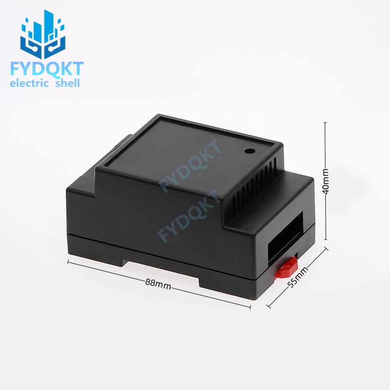 Brand 88x54x44mm DIN Rail PLC Fire detection instrument Power switch box, instrument housing, guide rail electrical Shell