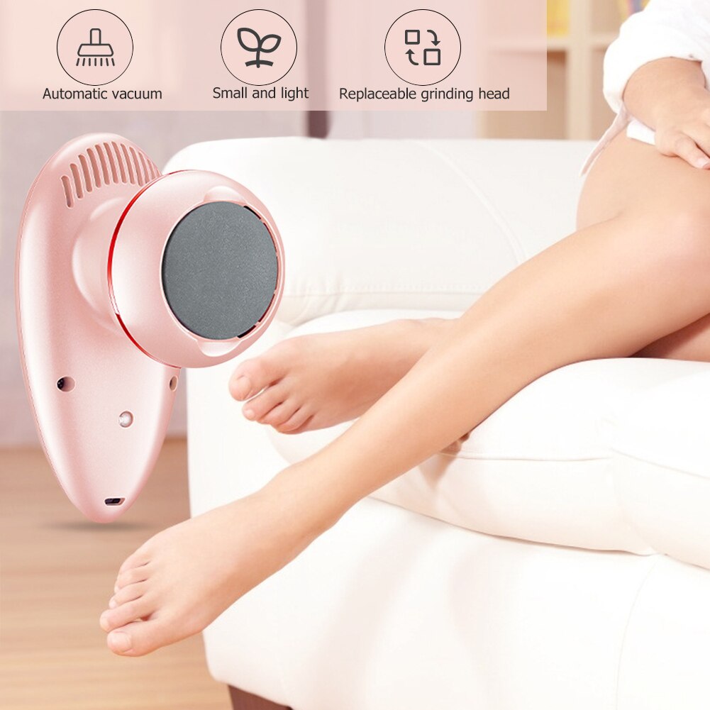Fichier de pied électrique USB charge électrique pied broyeur peau morte callosités dissolvant pied polisseur pédicure outils soins des pieds pour wemen