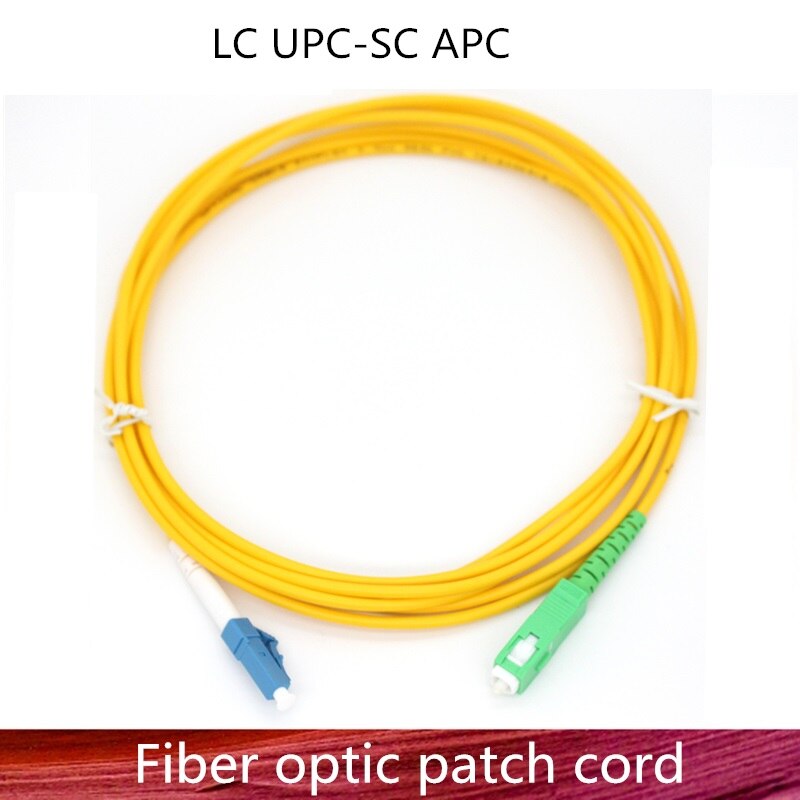 LC/UPC SC/APC Fibra Óptica Patch Cord Cabo LC-SC 1m/3m/5m/10m/20m/30m Cabo de Modo Único Jumper de Fibra Óptica Parch Simples