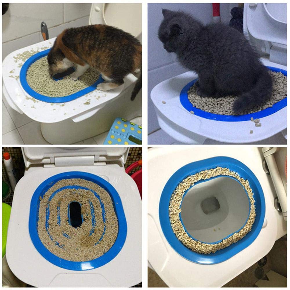 Kit de adiestramiento de higiene para gatos , entrenador de inodoro para gatos, la mejor mascota, asiento de entrenamiento para el baño, bandeja PT026