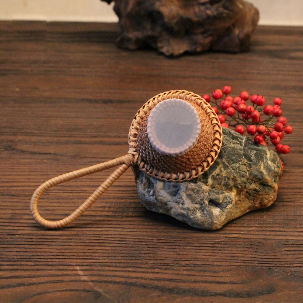 Loose Tea Leaf Strainer Filter Long Handle Rattan Tea Infuser Basket Mesh