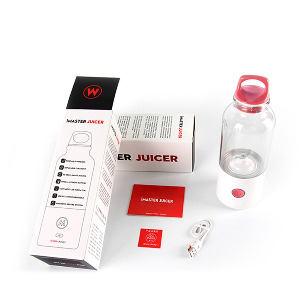 Draagbare Size Tweede Generatie Elektrische Fruit Groente Juicer Draadloze Led Indicator Oplaadbare Juice Extractor Juicer Cup