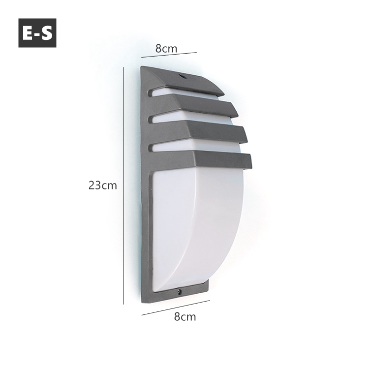 Lampada da parete a portato per esterni E27 IP65 lampada da portico da giardino in alluminio impermeabile 110V 220V apparecchio di illuminazione stradale applique per esterni: BIANCO / 0-5W