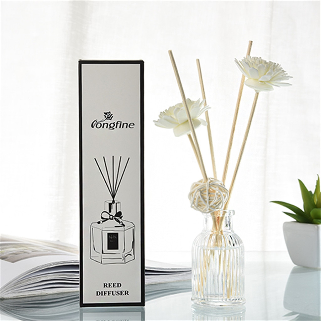 25# 50ml Aroma Oil Diffuser Sets With Natural Sticks Glass Bottle And Scented Oil Aromadiffusor Air Purifier For Home Office: Jasmine