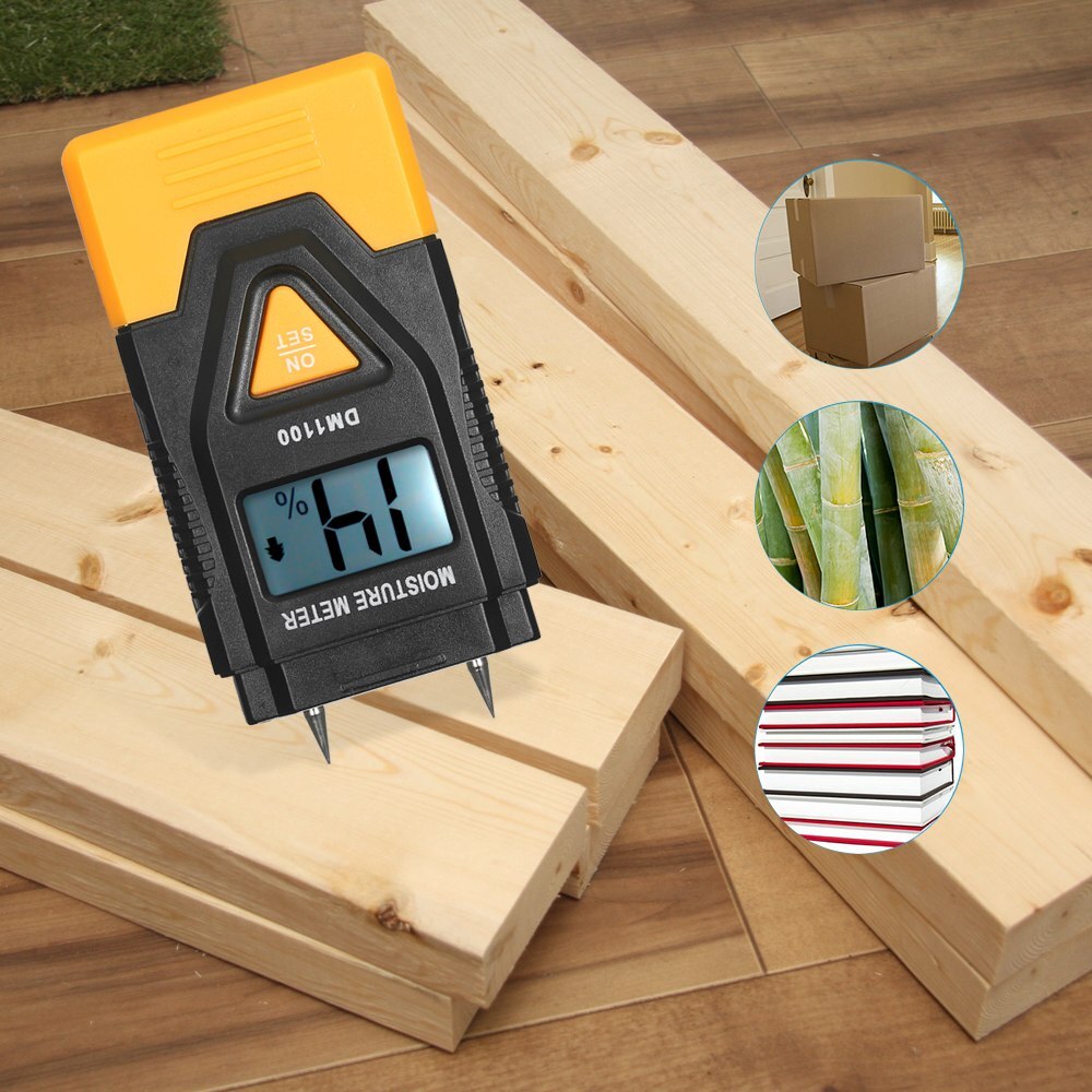3 in 1 Digital wood moisture meter hermometer hygrometer Wood Materials higrometro Humidity Tester Temperature Measurement