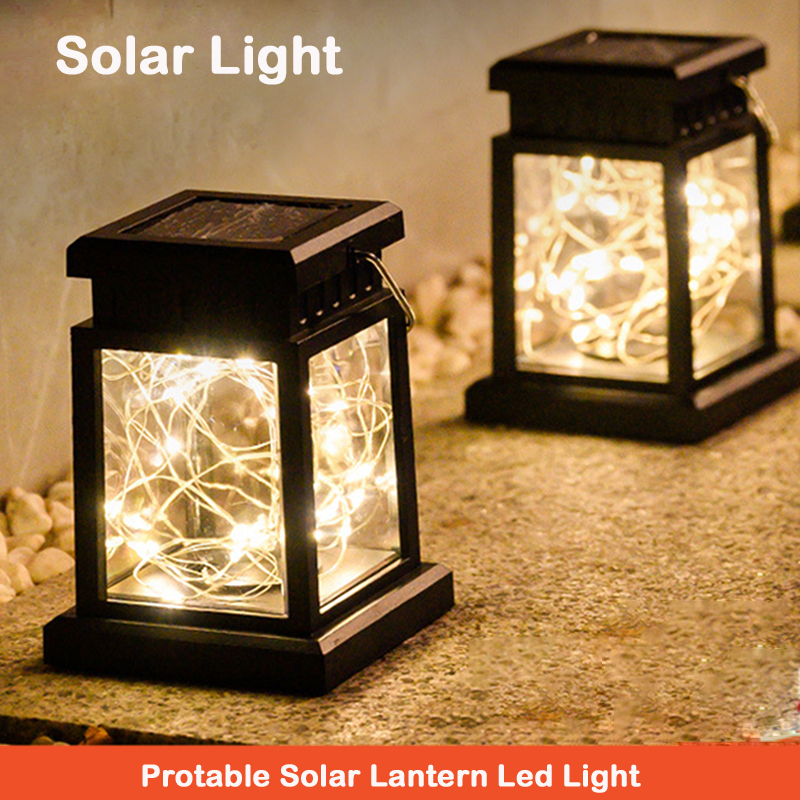 Luces solares LED para exteriores, farolillos de suelo de enfoque, Panel de vela, lámparas de luz Solar colgantes para exteriores, accesorio de decoración para balcón y jardín