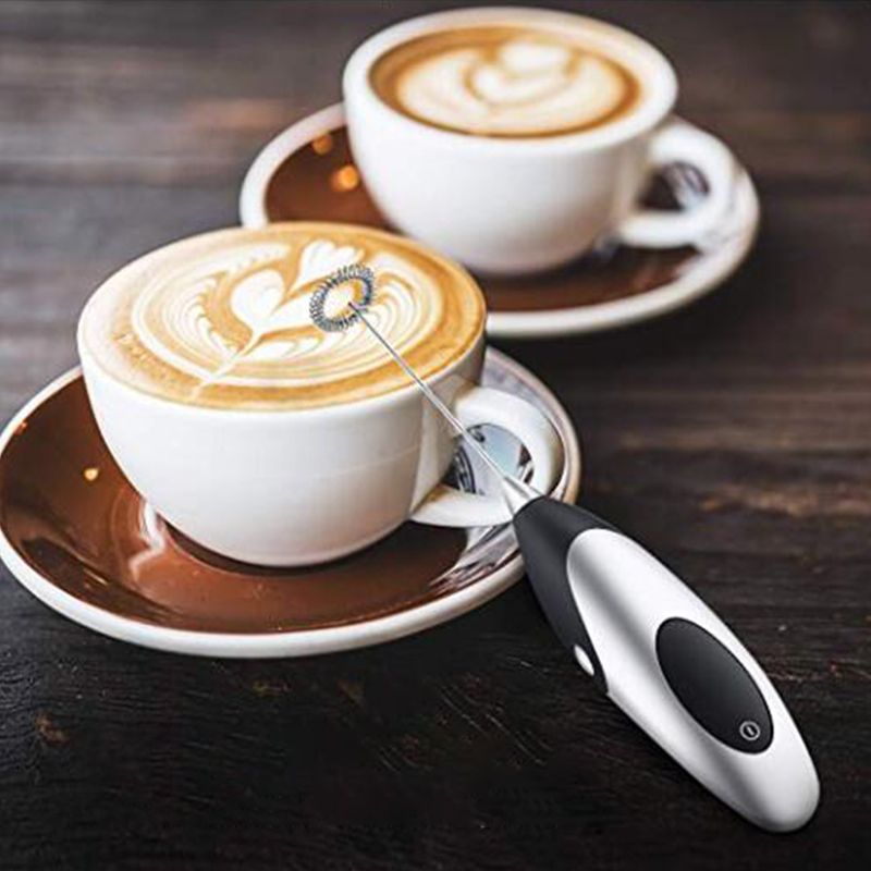 Ręczny elektryczny spieniacz mleka domu mini mleka spieniacz cappuccino kawy spienione mleko ekspres/trzepaczka trzepaczka robić jajek zasilany z baterii 069