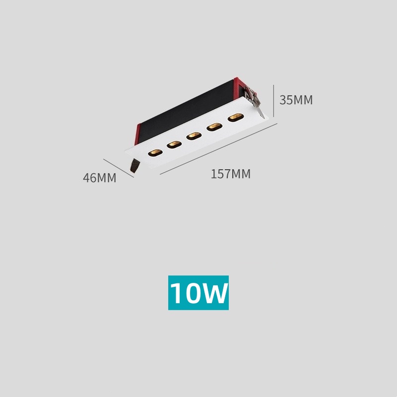 Ingebouwde ledstrip anti-glare spotlight 5heads 10W 10heads 20W 15heads 30W 20heads 40W minimalistische lijnlicht woonkamer 60-260V