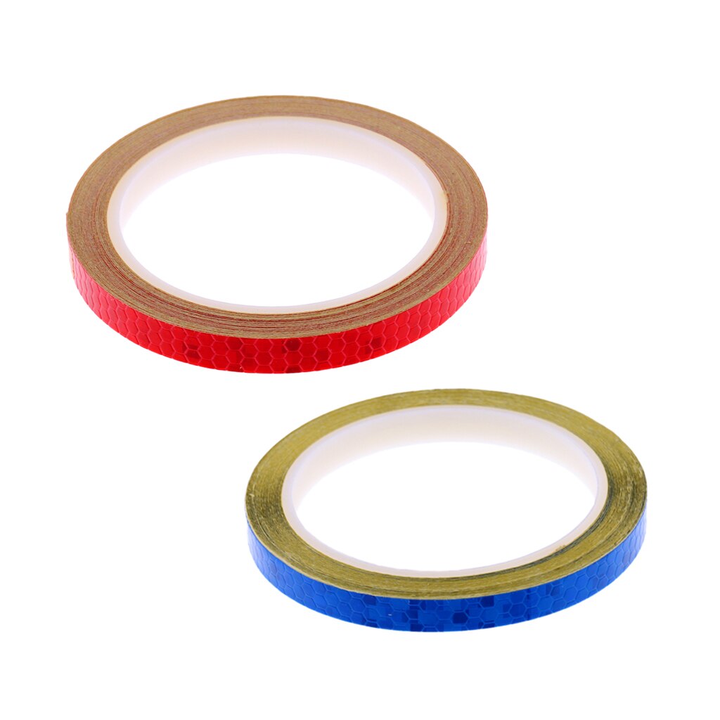 2 Stuks 8 Meter Reflecterende Fiets Velg Stickers Fiets Mtb Motorfiets Reflector Tape Diy Decals-2 Kleuren