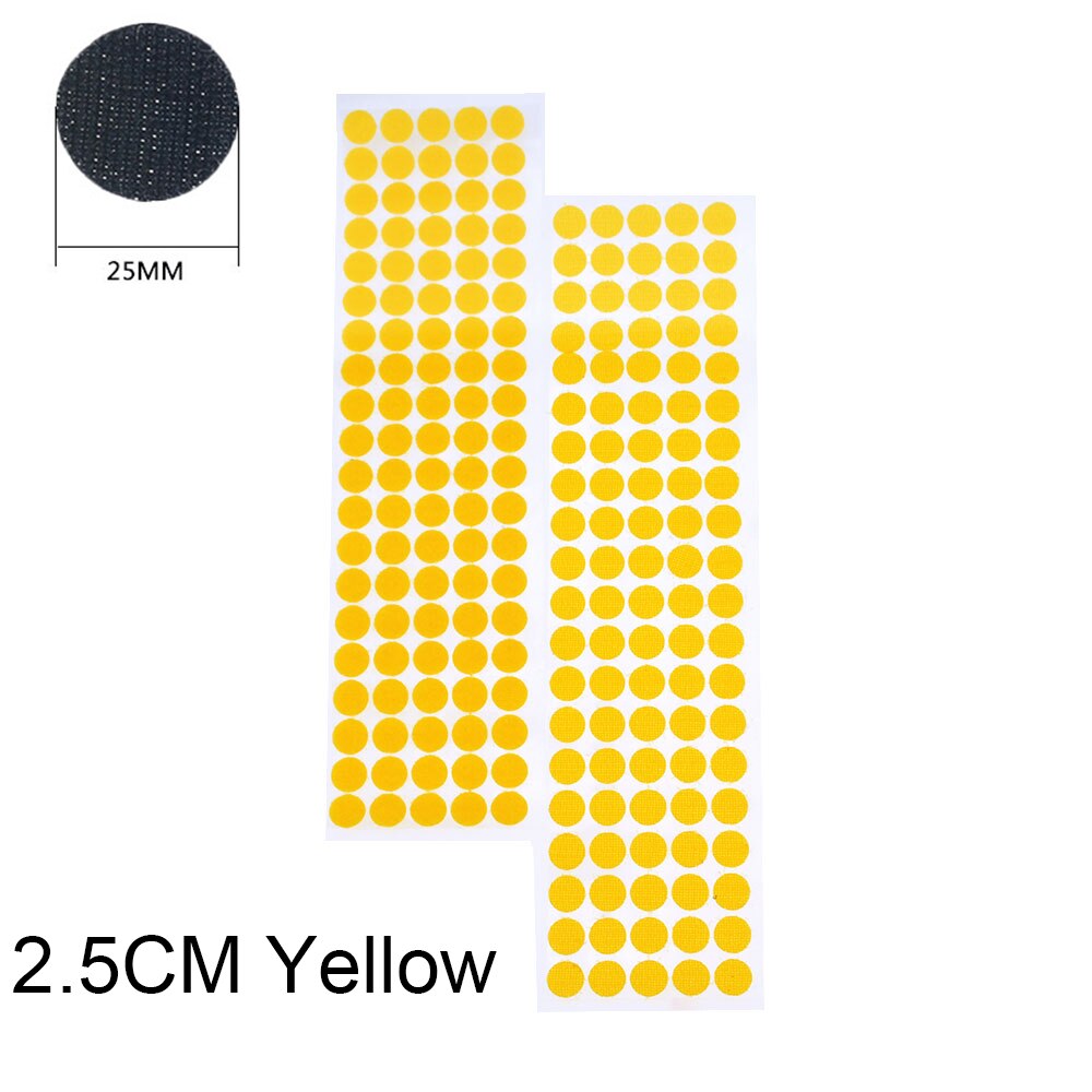100Pair 20-30MM Velcros Adhesive Self Adhesive Fastener Tape Hooks and Loops Magic Tape Dots Sticker Nylon Home Klitterband Glue: 2.5CM Yellow