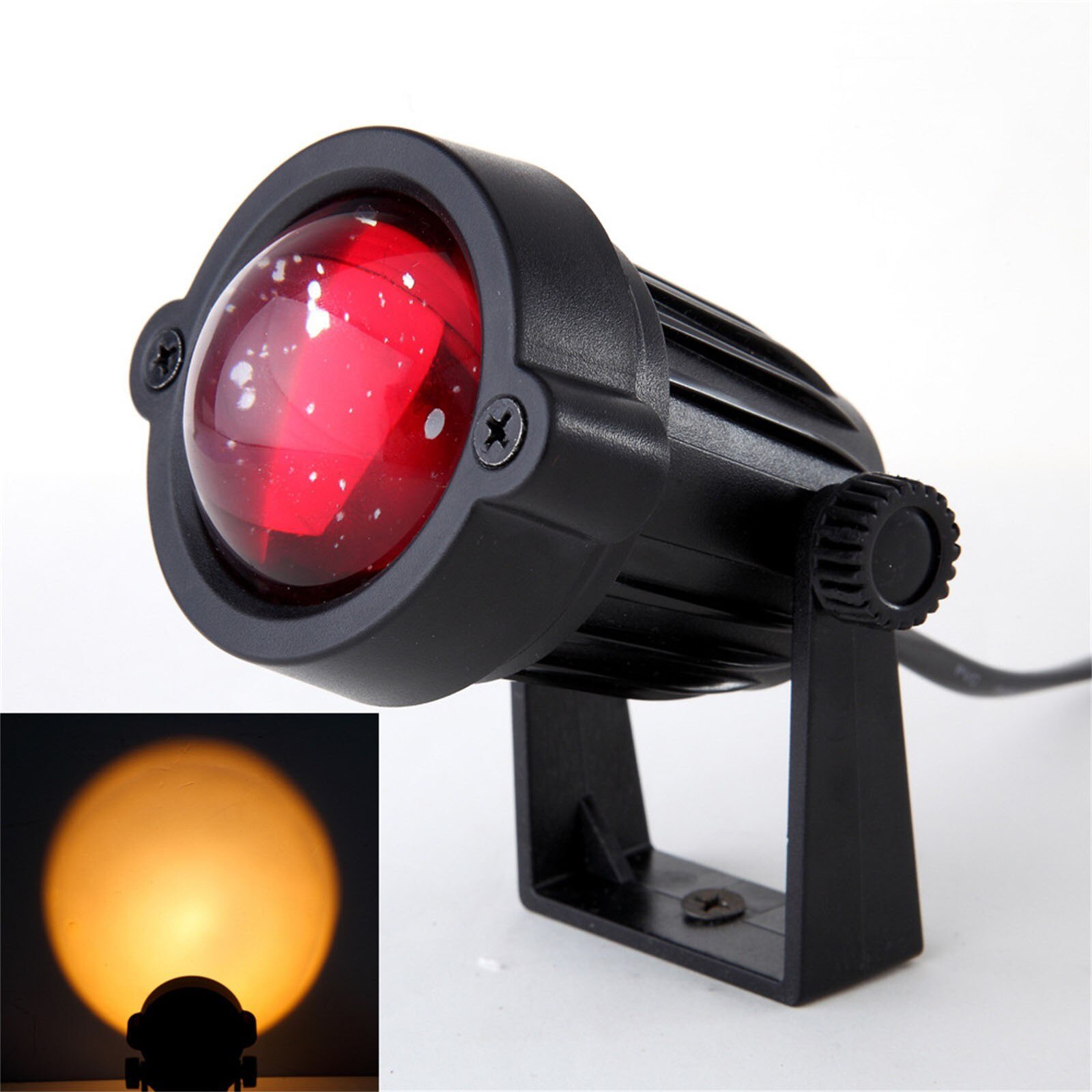 Lampada di proiezione al tramonto luci notturne a LED lampada al tramonto arredamento camera da letto USB arcobaleno proiettore atmosfera per la decorazione della barra di casa luce