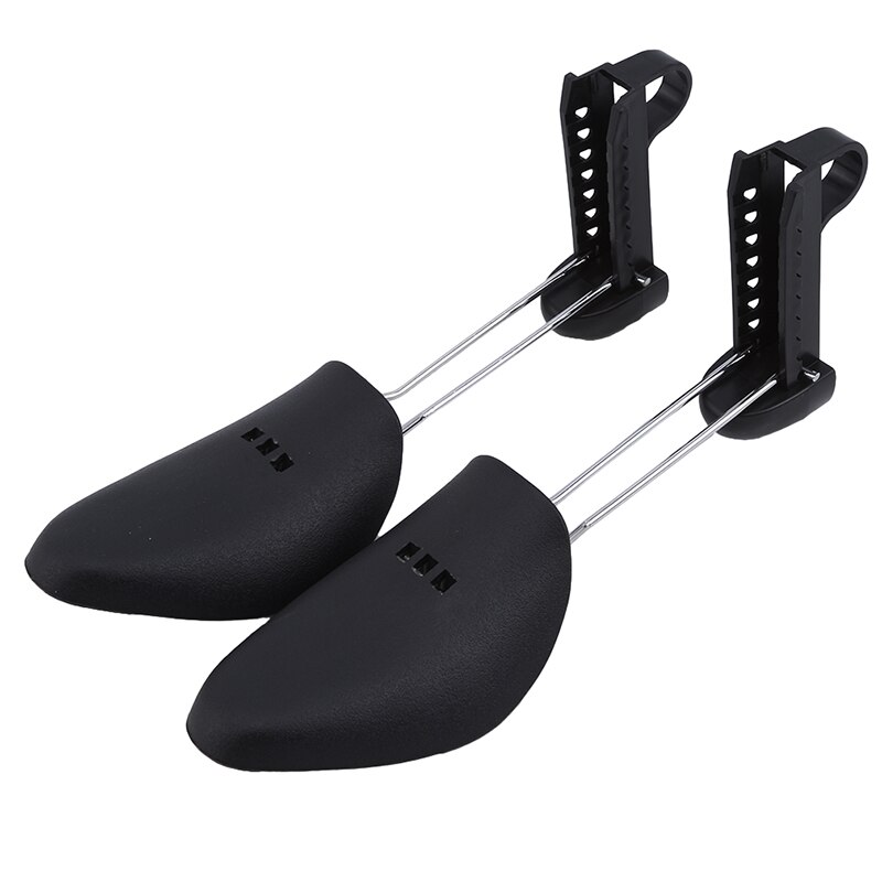 Zapatero de plástico práctico para hombre y mujer, longitud ajustable, organizador de calzado, 1 par