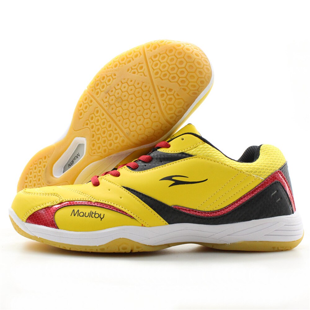 Mannen Saga TD Badminton Schoenen Training Ademende Anti-Gladde Licht Sport Badminton Schoenen: Geel / 42