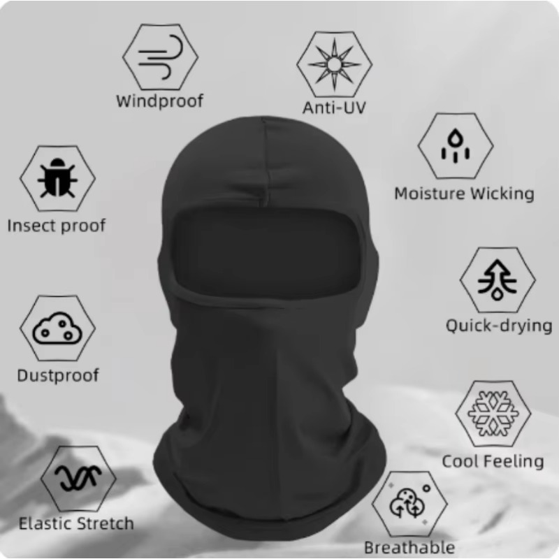 Fietsmasker Kap voor Heren Bivakmuts Volledig Gezicht Motor Fietshelm Hoed Bandana Outdoor Ademend Gezichtsschild Biker Masker