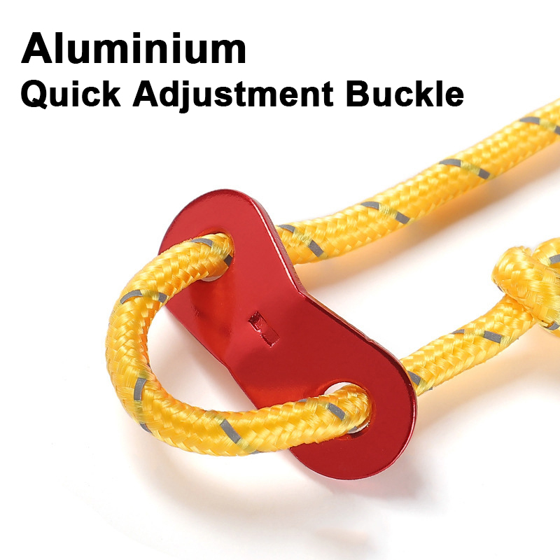 4m slitstarka tältrep lysande högreflekterande tältrep med spänne multifunktionellt robust tältrep för utomhusbruk/strand/camping