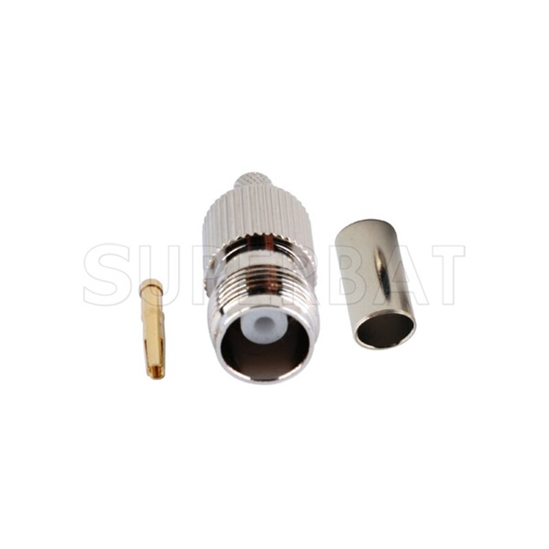 Superbat-conector Coaxial TNC para Cable Coaxial, 10 piezas, hembra, RF, LMR195, RG58, RG400, RG142