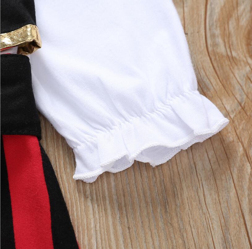 Jongenskleding baby's en jonge kinderen rode piratenkleding pak babyjongen eendelig kledingstuk katoen lange mouwen klim omhoog