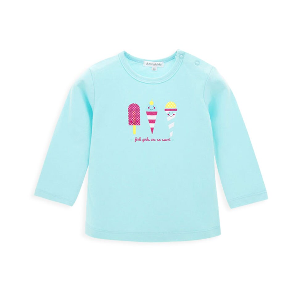 Honeyzone Baby Girl t-shite Camiseta 0-24 meses de algodón rosa para niña linda ropa de manga larga para niñas