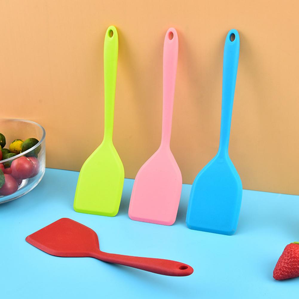 Useful Silicone Spatulas Anti-fade Solid Color Long-lasting Little Cooking Spatulas Cooking Spoon Cake Spatulas