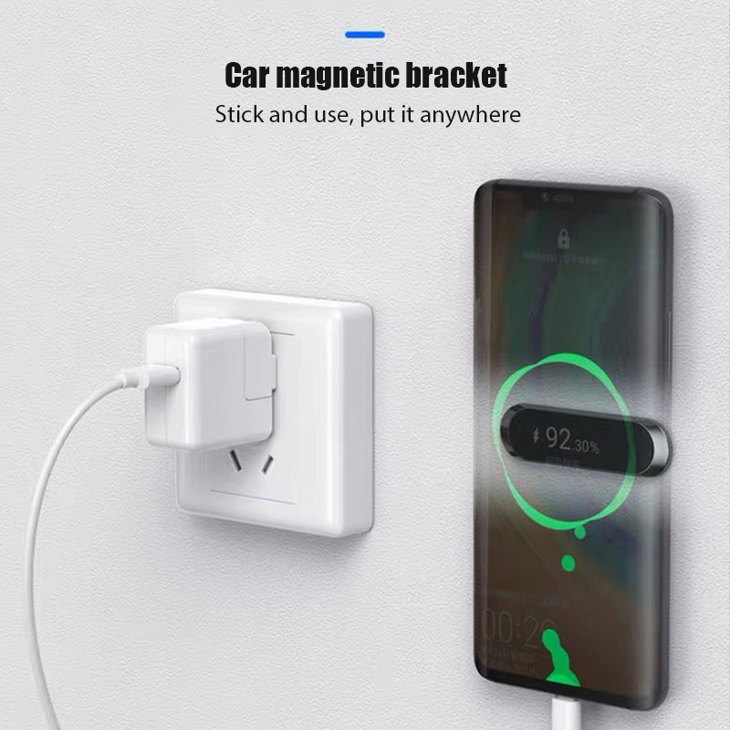 Magnetisk bilhållare magnetfäste miniremsformad stativ för iphone huawei xiaomi metall stark magnet gps bilfäste