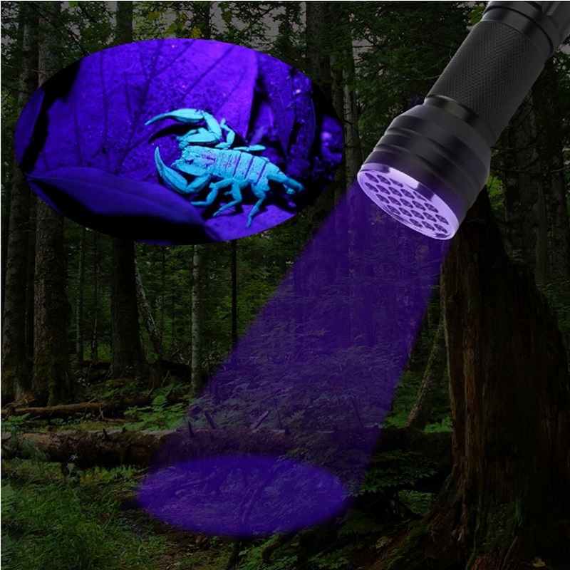 Linterna ultravioleta UV de 21 LED, luz negra de 395NM, Mini linterna de Flash para manchas de orina de mascotas, linternas portátiles de luz negra