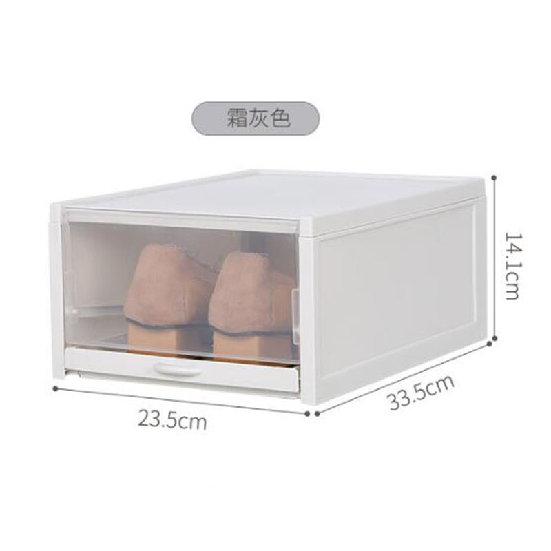 Shoes Box Small Transparent Drawer Case Plastic Shoe Boxes Stackable Box Shoe Organizer Shoebox storage Shoe Rack 3pcs/set