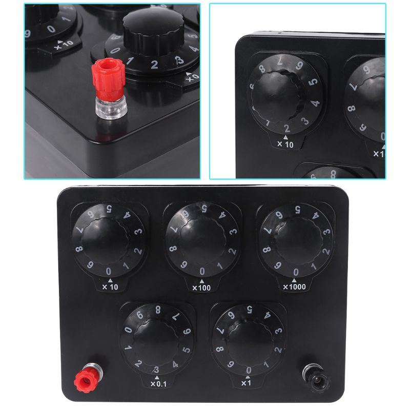 0-9999.9 Ohm Variable Resistance Box Decade Resistor Experimental Equipment For Physical School Teaching