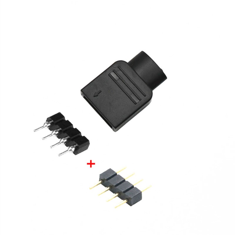 10Pcs / 50Pcs ARGB RGB DIY 3Pin 4Pin Adapter Connector Jacket Male Female Needle Set LED For 3528 5050 Led Strip Light