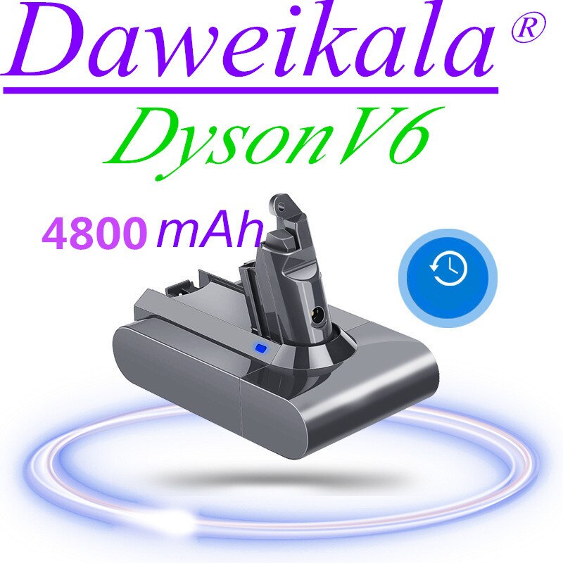 100%  originale 21.6v 4800 mah li-ion batteri for dyson  v6 dc58 dc59 dc62 dc74 sv09 sv07 sv03 965874-02 støvsugerbatteri  l30