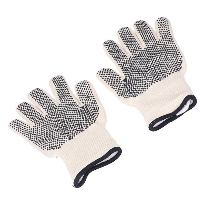 Heat Insulating Gloves Washable Flexible BBQ Grill Gloves Comfortable Open Fire Proof for Firepit