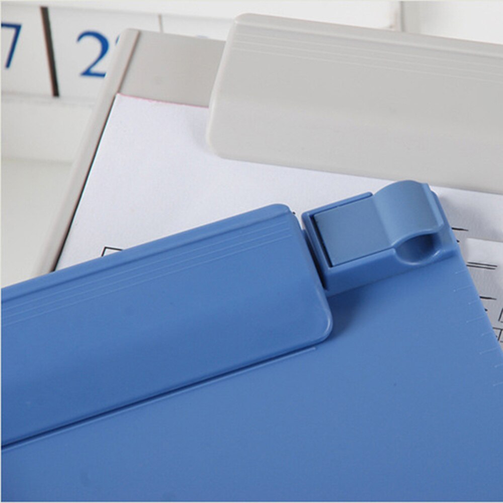 A5 Clipboard Profile Clip Hardboard Paper Holder Writing Folders for School Classrooms Office (Sky-blue)