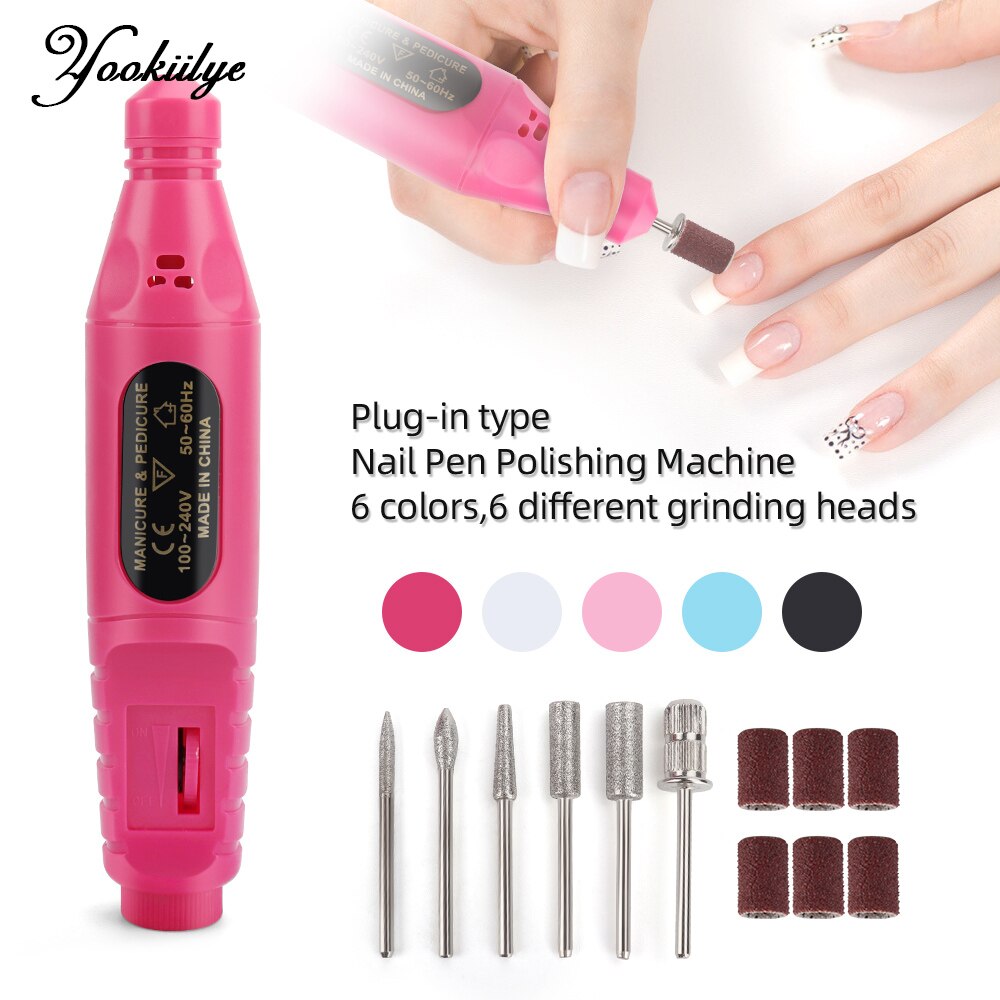 Professionele 30000 RPM Elektrische Nagel Boor Pen Draagbare Handheld Polijst Grinder Nail Art Manicure Machine Frees Set voor Salon Thuisgebruik Gel Polish Remover Gereedschap