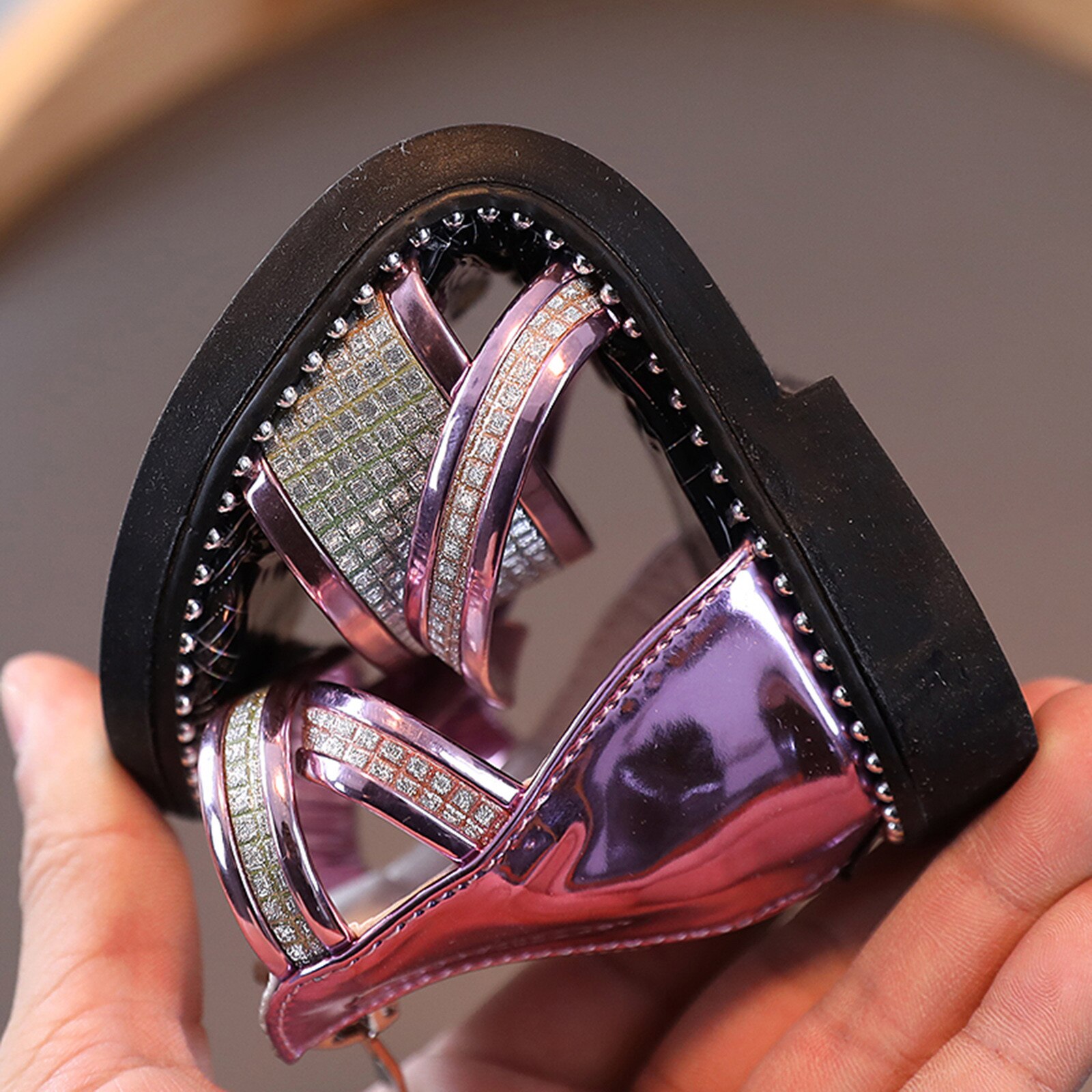 Sandales respirantes pour enfants, pantoufles plates de princesse scintillantes, chaussures à semelles souples pour tout-petits