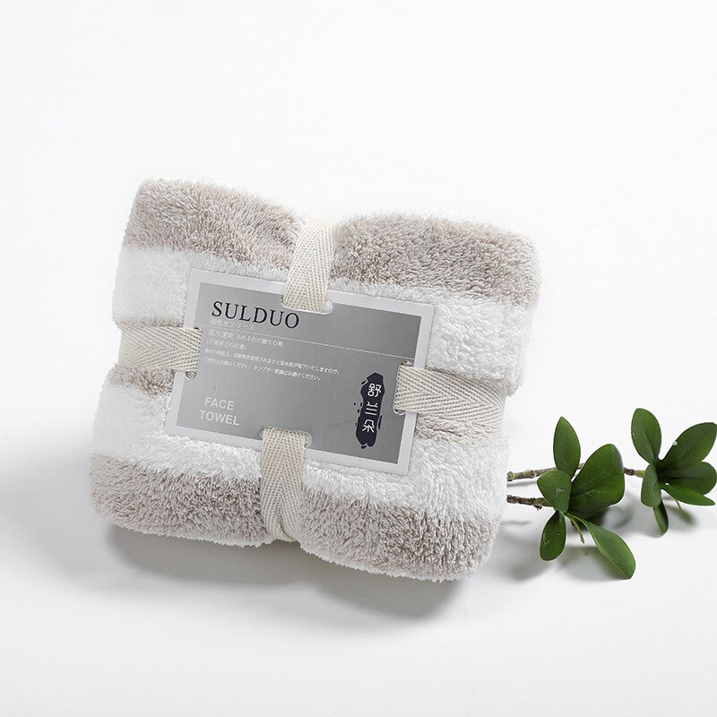75*36cm Multicolor Face Towel Coral Velvet Bath Towel Soft Absorbent Microfiber Fabric Hair Towel Rapid Drying Towels: Brown